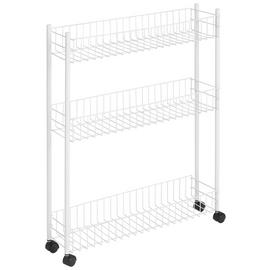 Argos Home 3 Tier Slim Kitchen Trolley - White