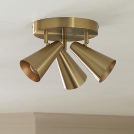 Habitat Steel 3 Lights Spotlight Plate - Brass