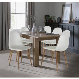 Argos Home Extending Miami Oak Dining Table & 4 Chairs
