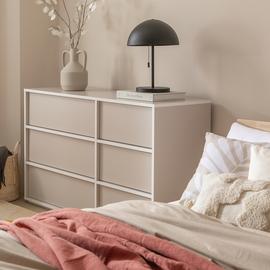 Habitat Edale 6 Drawer Chest Putty