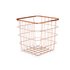 Argos Home Flat Wire Squares Storage Basket - Rose Gold