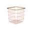 Argos Home Flat Wire Squares Storage Basket - Rose Gold