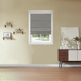 Little Black Book Blackout Dove Grey Roman Blind