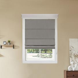 Little Black Book Blackout Dove Grey Roman Blind