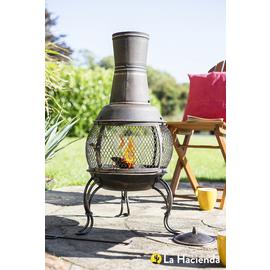 La Hacienda Medium Steel Chimenea - Bronze