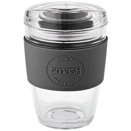 Smash Black Glass Coffee Cup - 340ml