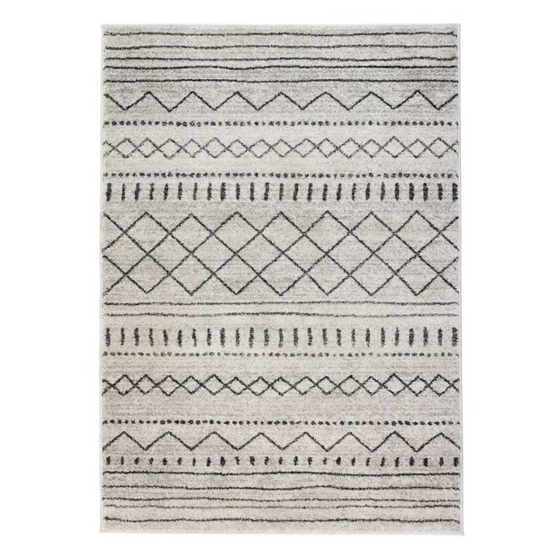 Buy HOME Moroccan Frisse Tufted Rug 120x160cm Cream at Argos.co.uk Your Online Shop for