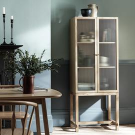 Habitat x Morris & Co. Canterbury Oak Veneer Display Cabinet