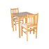Argos Home Kendal Square Solid Wood Table & 2 Chairs - Cream