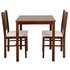 HOME Kendall Solid Walnut Dining Table & 2 Chairs - Cream