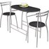 HOME Vegas Dining Table and 2 Chairs - Black