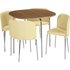 Hygena Amparo Oak Effect Dining Table & 4 Chairs - Cream
