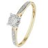 9ct Gold 015ct tw Diamond Set Shoulder Ring