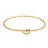 Revere 9ct Yellow Gold Floating Heart Bracelet