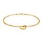 Revere 9ct Yellow Gold Floating Heart Bracelet