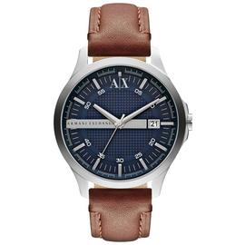 Armani Exchange Men's Brown Leather Strap Watch