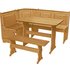 Argos Home Puerto Rico Solid Wood Nook Table & Corner Bench