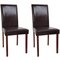 Argos Home Pair of Faux Leather Mid Back Chairs -Chocolate