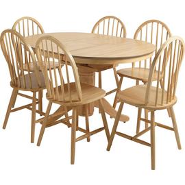 Argos Home Kentucky Solid Wood Extending Table & 6 Chairs