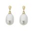Revere 9ct Yellow Gold Pearl Oval Drop Earrings