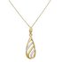Revere 9ct Gold Two Tone Swirl Teardrop Pendant