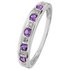 Revere 9ct White Gold Amethyst & Diamond Eternity Ring