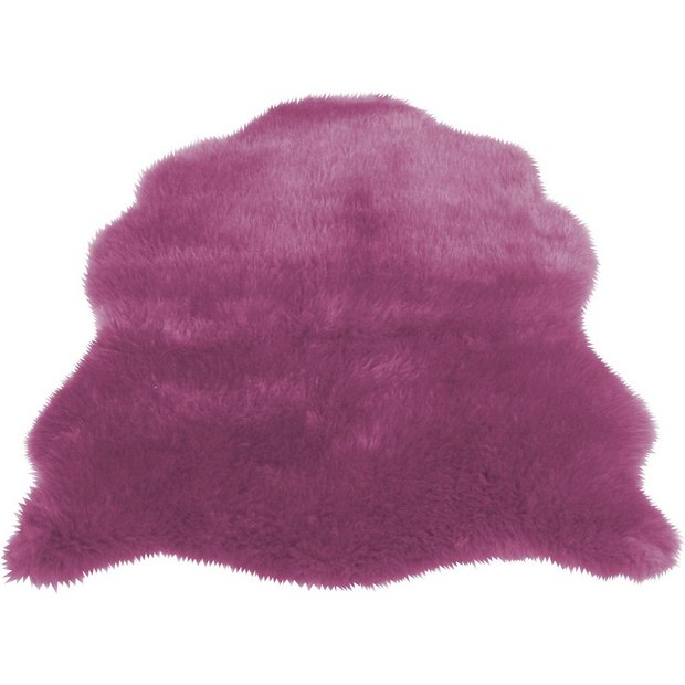 Buy Faux Fur Sheep Shape Rug Heather 75 x 90cm at Argos.co.uk