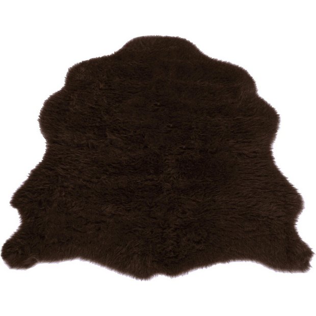 Buy Faux Fur Sheep Shape Rug Brown 75 x 90cm at Argos.co.uk Your