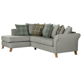 Argos Home Kayla Left Corner Scatter Back Sofa - Light Grey