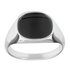 Revere Men's Sterling Silver Black Enamel Ring