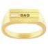 Revere Men's 9ct Gold Plated Silver Cubic Zirconia Dad Ring