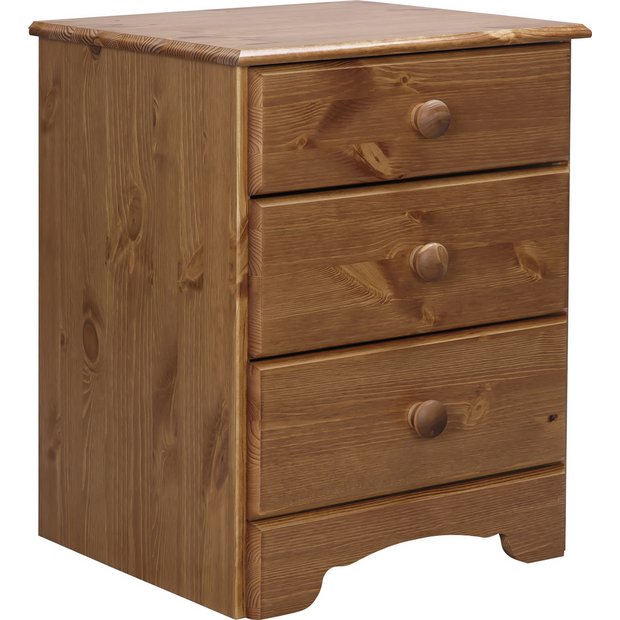 Buy Argos Home Nordic 3 Drawer Bedside Cabinet Pine Bedside
