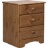 HOME Nordic 3 Drawer Bedside Chest - Pine