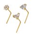 State of Mine 9ct Yellow Gold Crystal Nose StudsSet of 3