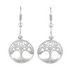 Moon and Back Sterling Silver Tree of life Drop Earrings