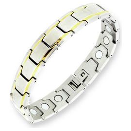 Revere Men's Stainless Steel Two Tone Magnetic Bracelet