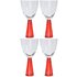 HOME Everyday Set of 4 Wine Glasses - Red