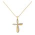 Revere 9ct Gold Diamond Cross Pendant 18 Inch Necklace
