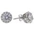 Revere Sterling Silver Round CZ Halo Stud Earrings