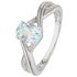 Revere 9ct White Gold Blue Topaz & Diamond Accent Dress Ring