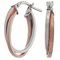 Revere 9ct Rose & White Gold Creole Hoop Earrings