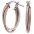 Revere 9ct Rose & White Gold Creole Hoop Earrings