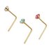 My Body Candy 9ct Gold Crystal Nose Studs - Set Of 3