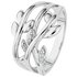 Revere Sterling Silver Cubic Zirconia Leaf Ring
