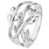 Revere Sterling Silver Cubic Zirconia Leaf Ring