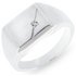 Revere Men's Sterling Silver Cubic Zirconia Signet Ring
