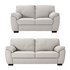 Argos Home Milano Leather 2 & 3 Seater Sofas - Light Grey