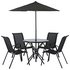 Argos Home Sicily 4 Seater Metal Patio Set - Black