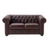 Argos Home Chesterfield 2 Seater Leather SofaWalnut