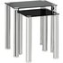 Argos Home Matrix Nest of 2 Glass Tables - Black